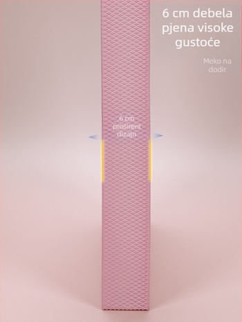 Balansna podloga za fitness i jogu s jastučićem za koljeno, EVA materijal, debljina 6 mm, težina 600 g, geometrijski uzorak