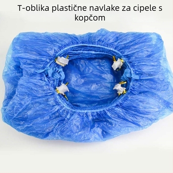 Jednokratne PE navlake za cipele s T-kuka zatvaračem, za kućnu i uredsku upotrebu, zaštita od prašine.