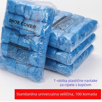 Jednokratne PE navlake za cipele s T-kuka zatvaračem, za kućnu i uredsku upotrebu, zaštita od prašine.