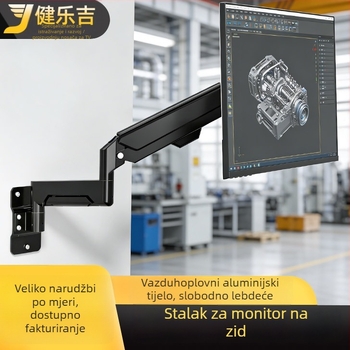 Industrijski univerzalni zidni nosač monitora s teleskopskim produženjem, nosivost 5–10 kg