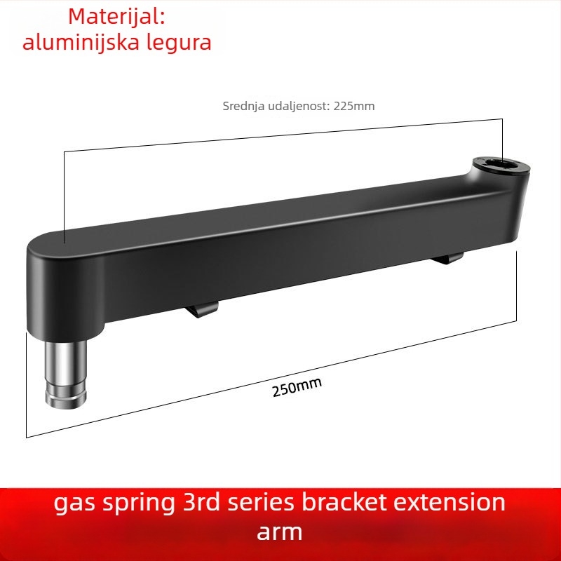 Industrijski univerzalni zidni nosač monitora s teleskopskim produženjem, nosivost 5–10 kg