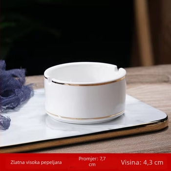 Keramički pepeljara, okrugla, s logotipom, mogućnost prilagodbe i skladištenje