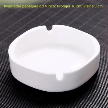 Keramički pepeljara, okrugla, s logotipom, mogućnost prilagodbe i skladištenje