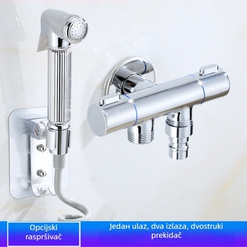 Bakar troputni ventil s dvostrukom kontrolom i raspršivačem, model Hanma 1261/1231, unutarnji promjer 4 mm, navojno spajanje, za tuš sustav