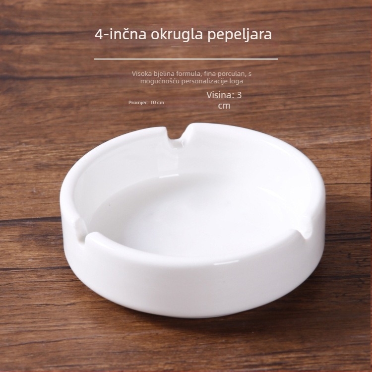 Pepeljara od porculana s mogućnošću logotipa; keramika, brend Hongtai, porijeklo Liling; pogodna za poslovne darove i promotivne svrhe.