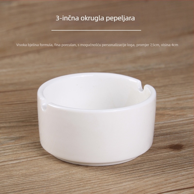 Pepeljara od porculana s mogućnošću logotipa; keramika, brend Hongtai, porijeklo Liling; pogodna za poslovne darove i promotivne svrhe.