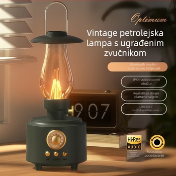 Kamp lampica s Bluetooth zvučnikom, IPX6 vodootpornost, 5W, Bluetooth 5.3, ugrađena baterija, domet 10 m