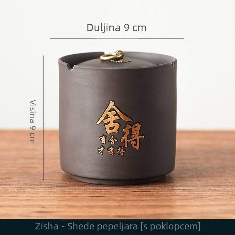 Keramički pepelnjak s poklopcem, otporan na vjetar, minimalistički stil, ukras za dnevni boravak