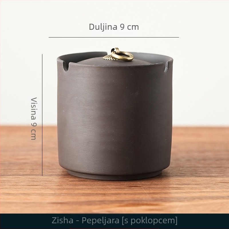 Keramički pepelnjak s poklopcem, otporan na vjetar, minimalistički stil, ukras za dnevni boravak