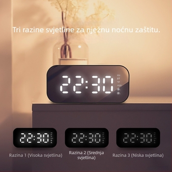 Havit M3 stolni alarmni zvučnik s oglednom završnom površinom (Bluetooth 5.0, 3W, ugrađena baterija 1200mAh, frekvencijski raspon 100Hz–20kHz, domet 10m)