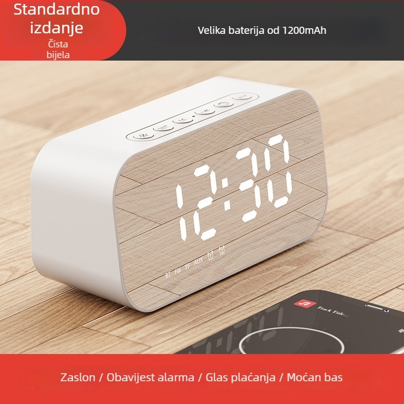 Havit M3 stolni alarmni zvučnik s oglednom završnom površinom (Bluetooth 5.0, 3W, ugrađena baterija 1200mAh, frekvencijski raspon 100Hz–20kHz, domet 10m)