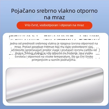 Pokrov za automobil, materijal aluminijska folija, instalacija polupokriva, univerzalna kompatibilnost, stil debeli minimalistički, težina 1,21 kg (Materijal: aluminijska folija; Instalacija: polupokriva; Univerzalna kompatibilnost)