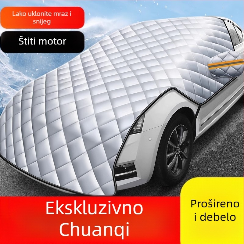 Pokrov za automobil, materijal aluminijska folija, instalacija polupokriva, univerzalna kompatibilnost, stil debeli minimalistički, težina 1,21 kg (Materijal: aluminijska folija; Instalacija: polupokriva; Univerzalna kompatibilnost)