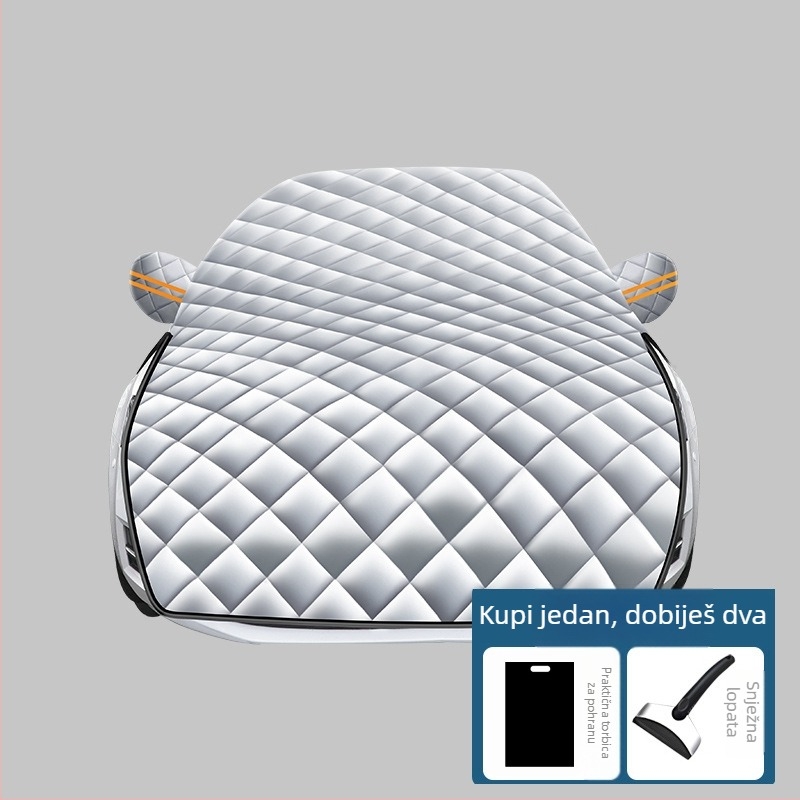 Pokrov za automobil, materijal aluminijska folija, instalacija polupokriva, univerzalna kompatibilnost, stil debeli minimalistički, težina 1,21 kg (Materijal: aluminijska folija; Instalacija: polupokriva; Univerzalna kompatibilnost)