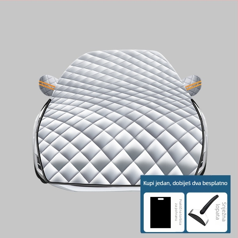 Pokrov za automobil, materijal aluminijska folija, instalacija polupokriva, univerzalna kompatibilnost, stil debeli minimalistički, težina 1,21 kg (Materijal: aluminijska folija; Instalacija: polupokriva; Univerzalna kompatibilnost)