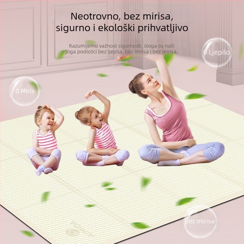 Sklopiva TPE joga prostirka za djecu, 6-10 mm, 750 g, protuklizna