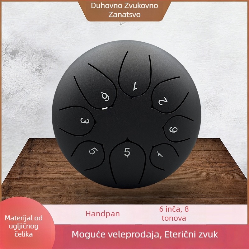 Jezikov bubanj od karbonskog čelika, 8 tonova, model 6-8-8, za djecu i meditaciju