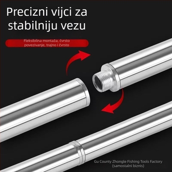 Nehrđajući čelik – višesekcijski spojni štap za branje voća, težina 0,5 kg, neproširiv