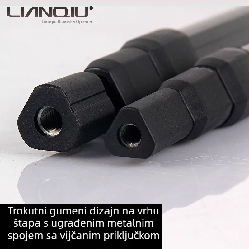 Teleskopska ribarska mreža od aluminijske legure s trokutastim aluminijskim prstenom — Materijal: aluminijska legura; Teleskopska: Da; Marka: Consecutive Ball
