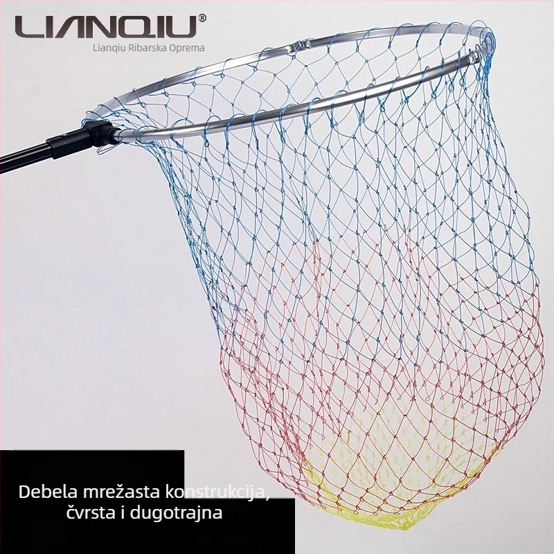Teleskopska ribarska mreža od aluminijske legure s trokutastim aluminijskim prstenom — Materijal: aluminijska legura; Teleskopska: Da; Marka: Consecutive Ball