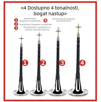Suona - Ebony suona model, drveni glazbeni instrument, podrijetlo Kina, kartonsko pakiranje