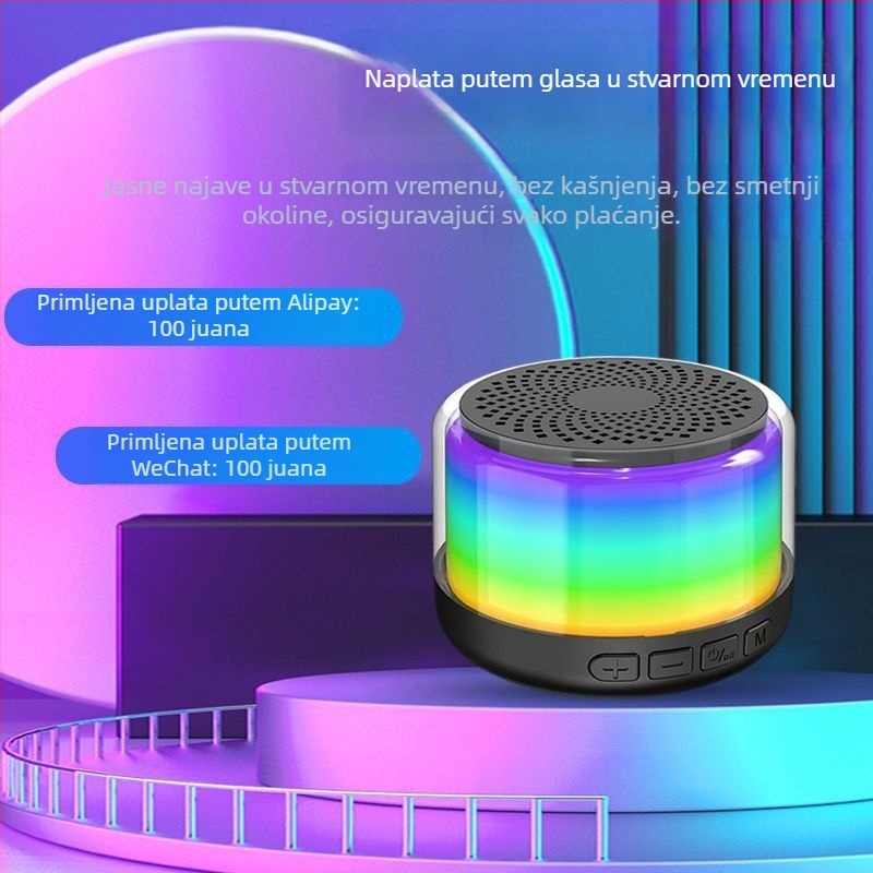 K8 Bluetooth zvučnik, 5W, Bluetooth 5.0, frekvencijski raspon 100Hz-20kHz, SNR ≥70dB, ugrađena baterija 300–500mAh