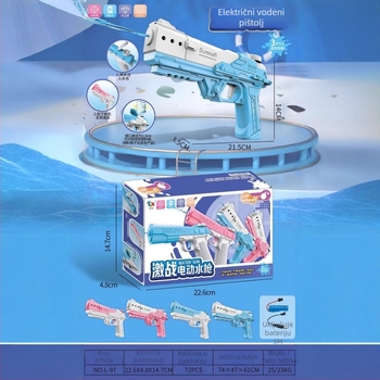 Plastična vodena pištolj s izvlačnom dvostrukom mlaznicom, visokotlačna igračka za dječake