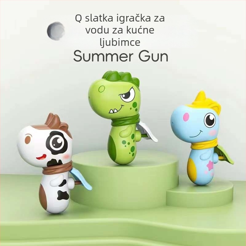 Plastična vodena pištolj s izvlačnom dvostrukom mlaznicom, visokotlačna igračka za dječake