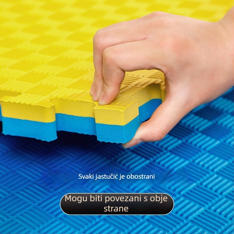 Taekwondo podne prostirke – PE materijal, pjenasta konstrukcija, kvadratni oblik, kvadratni uzorak, suho čišćenje