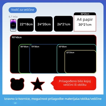 Okrugla podloga za miš od prirodnog kaučuka, protuklizna, jednostrana, otisak logotipa toplinskim prijenosom, prilagodljivo (OEM)