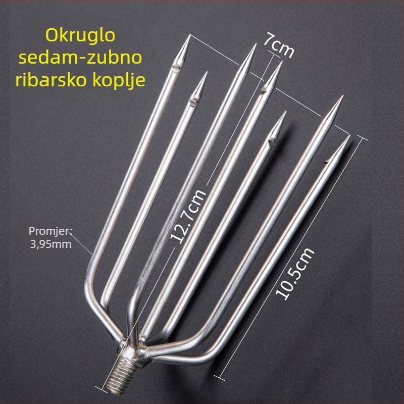 Prijenosni nož za vodene biljke s zakrivljenom oštricom, za ribolov i košenje vodene vegetacije; oštrice iz nehrđajućeg čelika; marka Steel; licencirana privatna oznaka