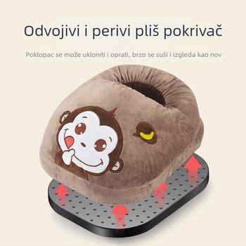 Odvojivi i perivi grijač za stopala, s tri brzine i vremenskim tajmerom, mrežno napajanje, 220V, 20W, plišani materijal