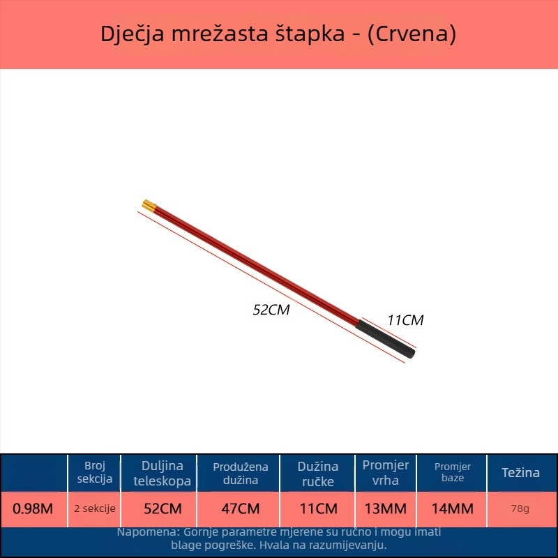Teleskopska dječja plastična mreža na štap za hvatanje malih riba, škampa, larvi žaba, leptira i kukaca