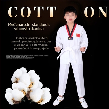 Pamuk taekwondo uniforma za odrasle i djecu, trening dobok s pamukom