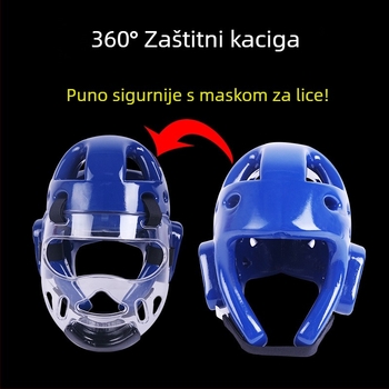 Boxing kaciga s odvojivom prozirnom zaštitom za lice, PVC, težina 0,3 kg