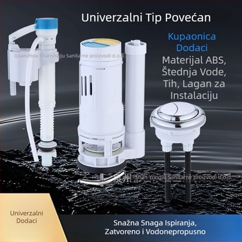 Pribor za spremnik WC-a — ABS materijal, moderni minimalistički stil, vanjska instalacija, dijelovi ispusnog cijevi, model Water Tank Accessories