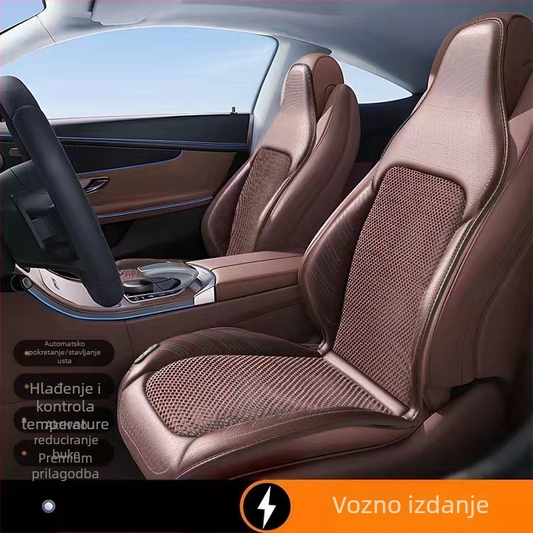 Ljetna navlaka za sjedalo automobila s ventilacijom i masažom, PU površina, punilo od sintetičkih vlakana