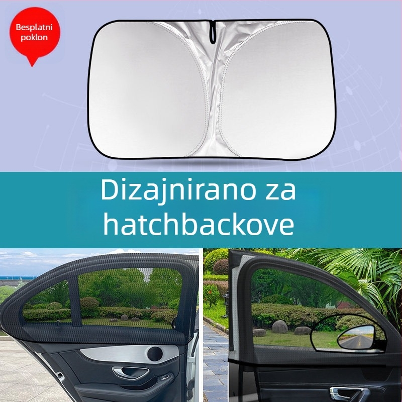 Auto mreža protiv komaraca za bočni prozor – mreža od materijala, univerzalna kompatibilnost, zaštita od insekata i sjenila