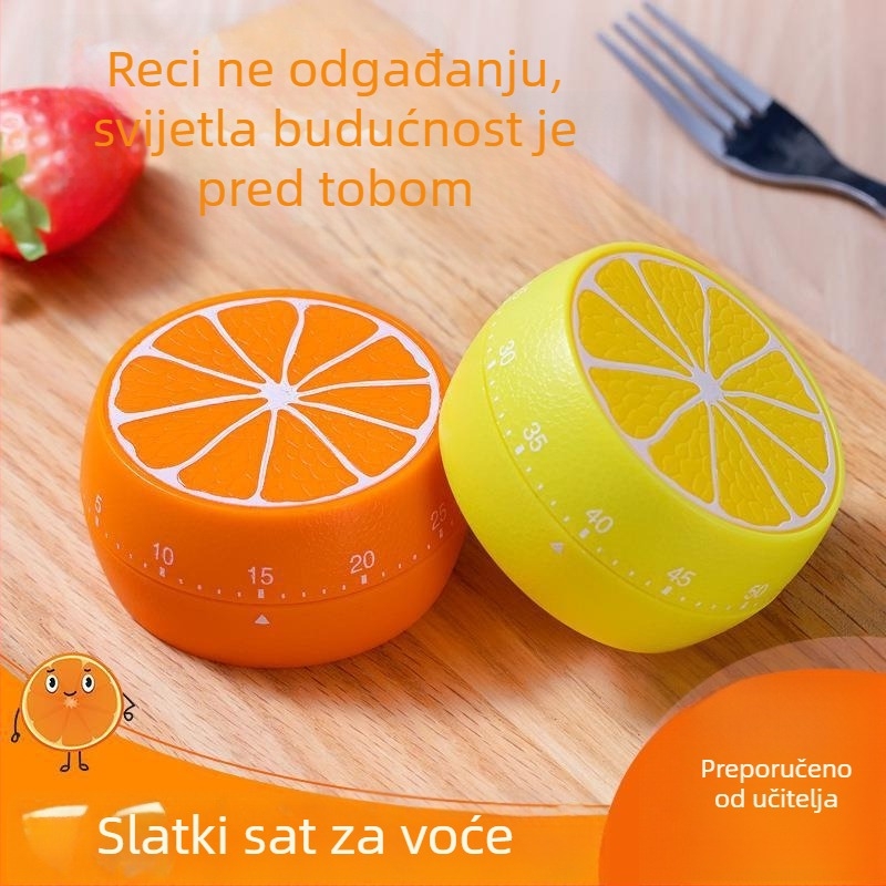 Mehanički kuhinjski timer s dvostrukim prikazom, okruglo plastično kućište