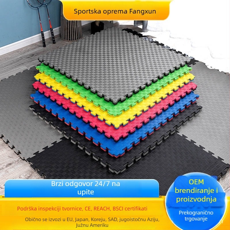 Taekwondo EVA pjena podna podloga – modularna, protuklizna, apsorpcija udara