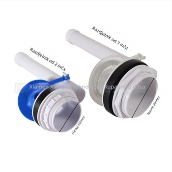 Dodatak za spremnik toaleta s podijeljenim ispravnim ventilom i brtvom za ispiranje — ABS, XAWY B3621, američki stil, izravna ugradnja