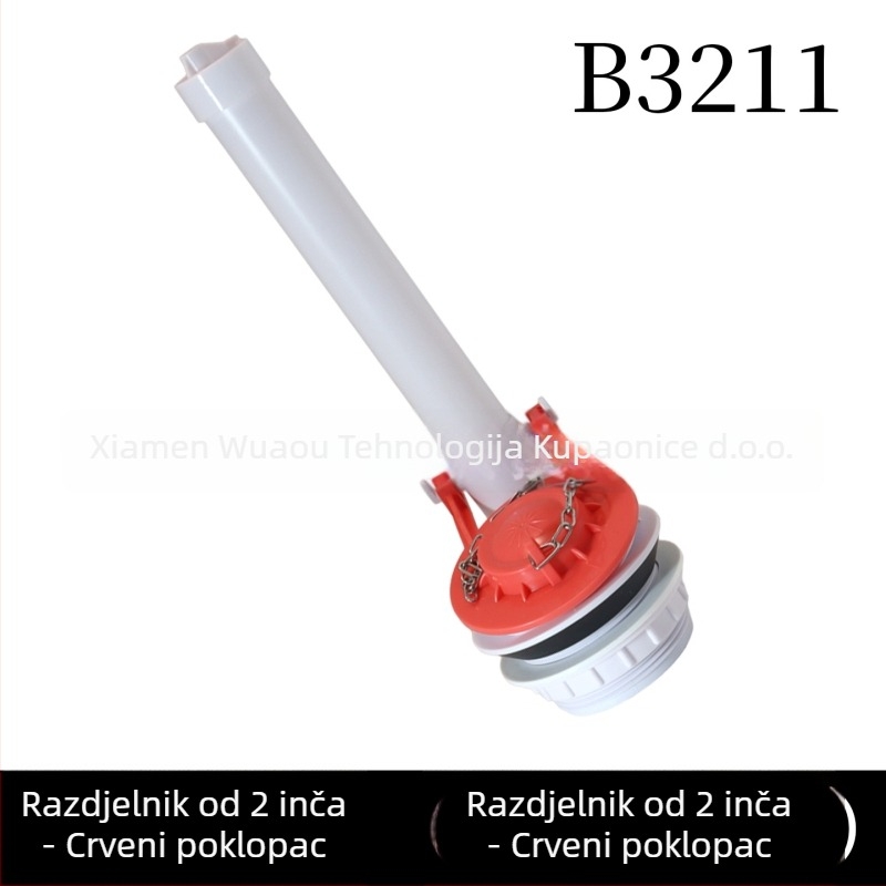 Dodatak za spremnik toaleta s podijeljenim ispravnim ventilom i brtvom za ispiranje — ABS, XAWY B3621, američki stil, izravna ugradnja