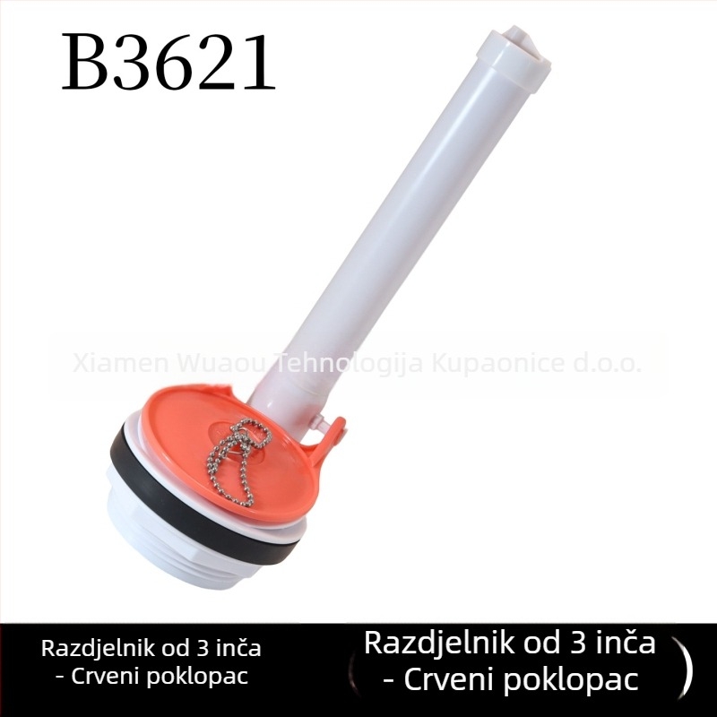 Dodatak za spremnik toaleta s podijeljenim ispravnim ventilom i brtvom za ispiranje — ABS, XAWY B3621, američki stil, izravna ugradnja