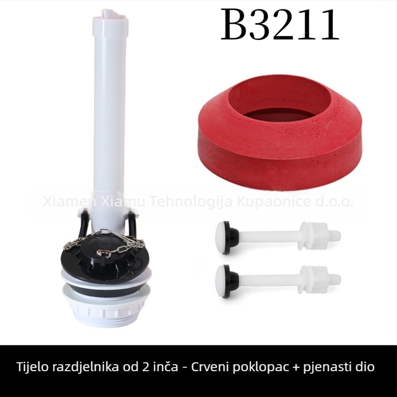 Dodatak za spremnik toaleta s podijeljenim ispravnim ventilom i brtvom za ispiranje — ABS, XAWY B3621, američki stil, izravna ugradnja