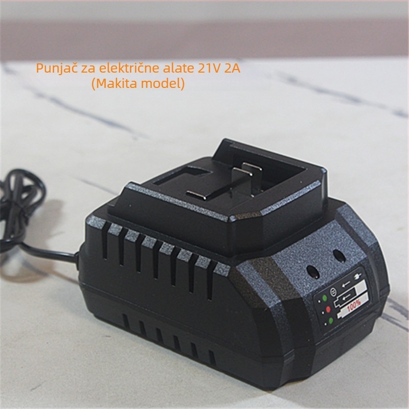 Punjač za litijsku bateriju za električne alate | kompatibilan s baterijama 21V/12.6V/16V/18V | izlaz DC 21V 2A | CCC certifikat