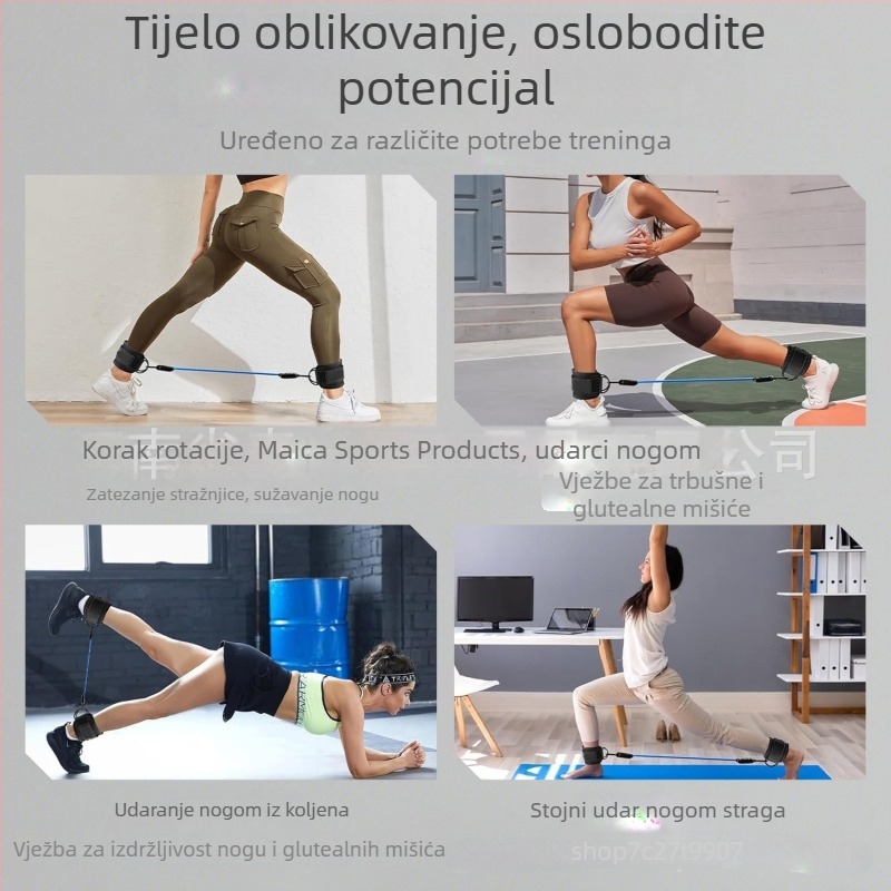 Remen za otpor gležnja za vježbanje nogu — Oxford tkanina, otporni pojas, pogodan za dizanje nogu i bočne korake