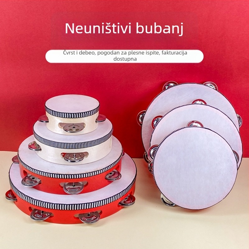 Tamburin – ručni zvon Poetic Musical Instrument, Materijal: Drugo, Za glazbene instrumente