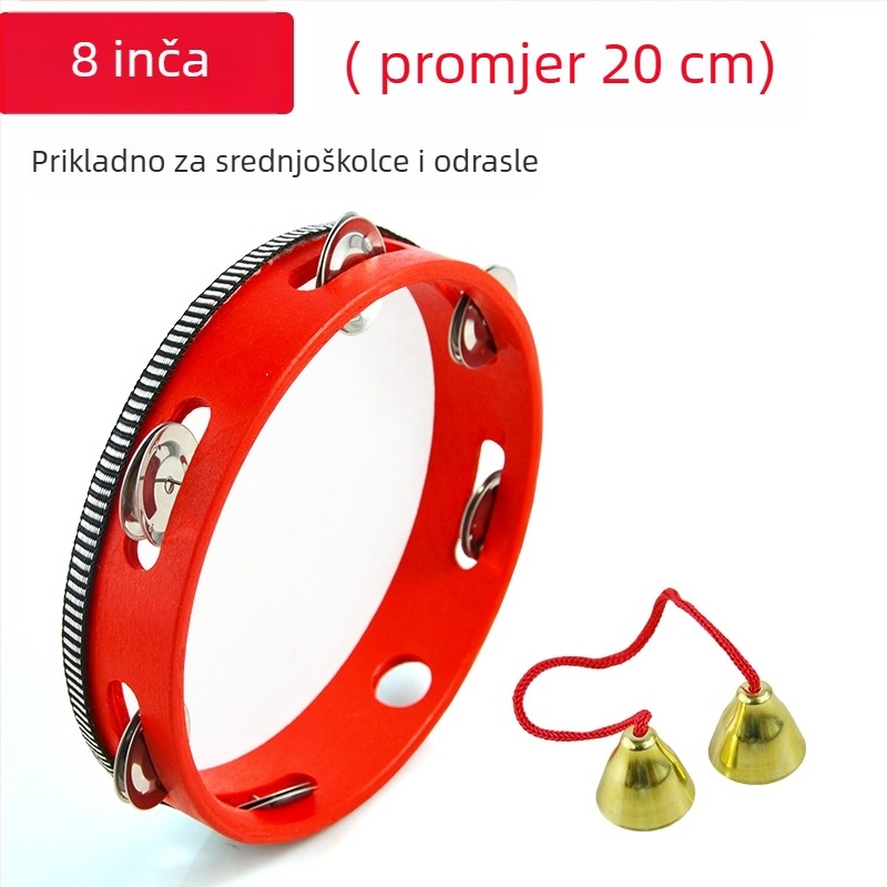 Tamburin – ručni zvon Poetic Musical Instrument, Materijal: Drugo, Za glazbene instrumente