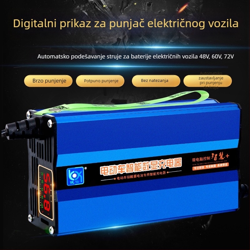 Youxin brzo punjač baterije za električno vozilo, ulaz 110/220V, izlaz 48/60/72V, UL certificiran, lead-acid punjač 48/60/72V serija