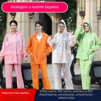 Yu Ao set kišnog kaputa i hlača, potpuna zaštita za odrasle vozače, PVC 0,16 mm debljina, višekratna upotreba